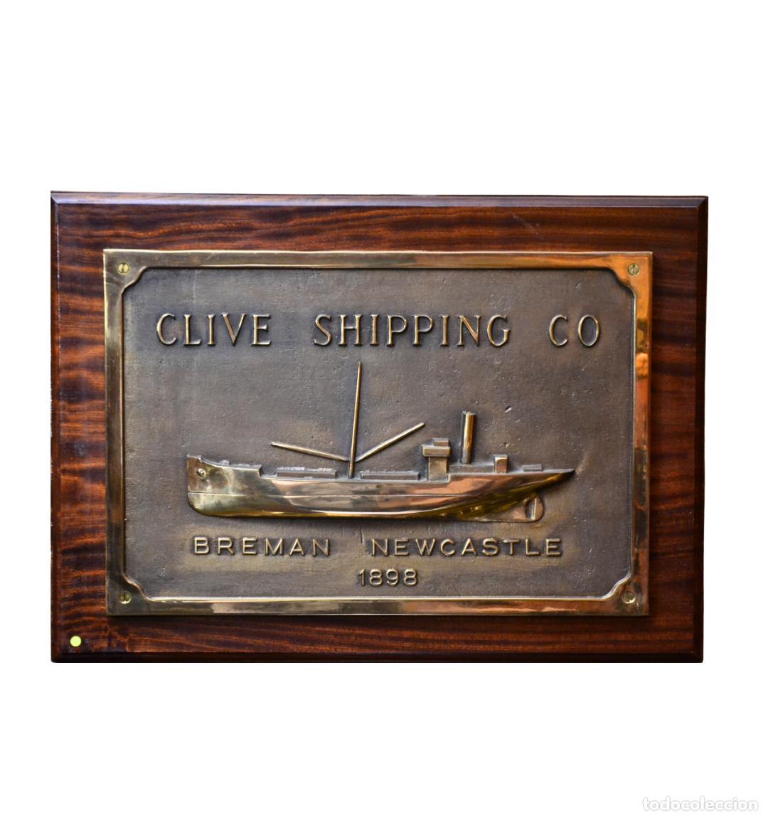 Antig&uuml;edades: Placa Clive Shipping Co. - Barco 1898