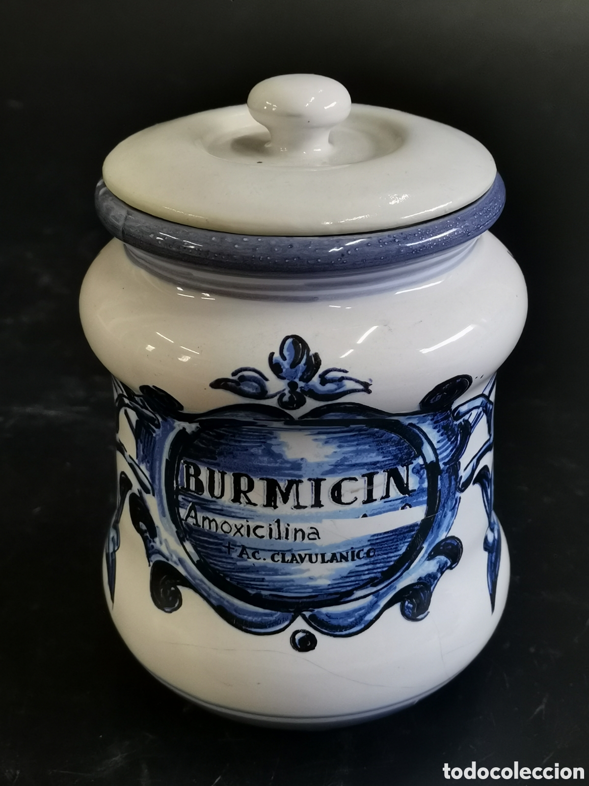 Antiques: TARRO DE FARMACIA ARBARELO CER&Aacute;MICA AMOXICILINA