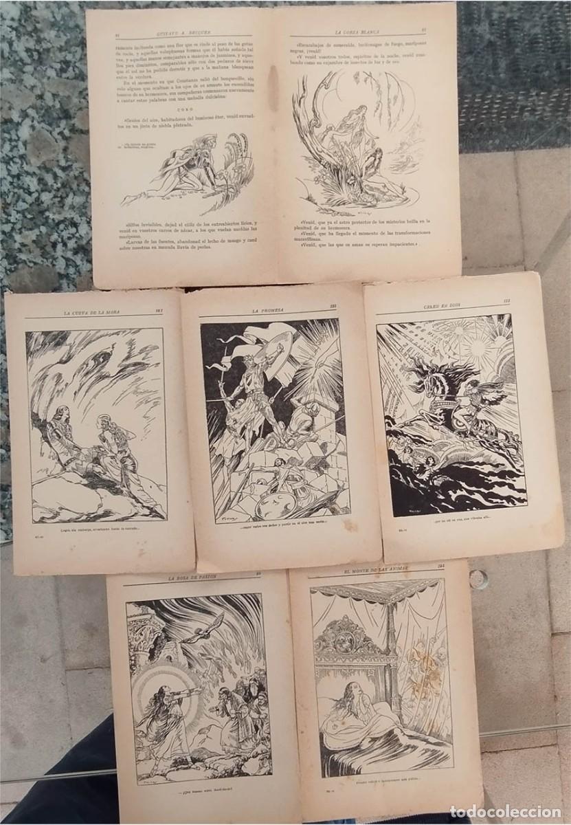 Antig&uuml;edades: 5 GRABADOS DE FREIXAS PARA ILUSTRAR LA OBRA DE GUSTABO BECKER