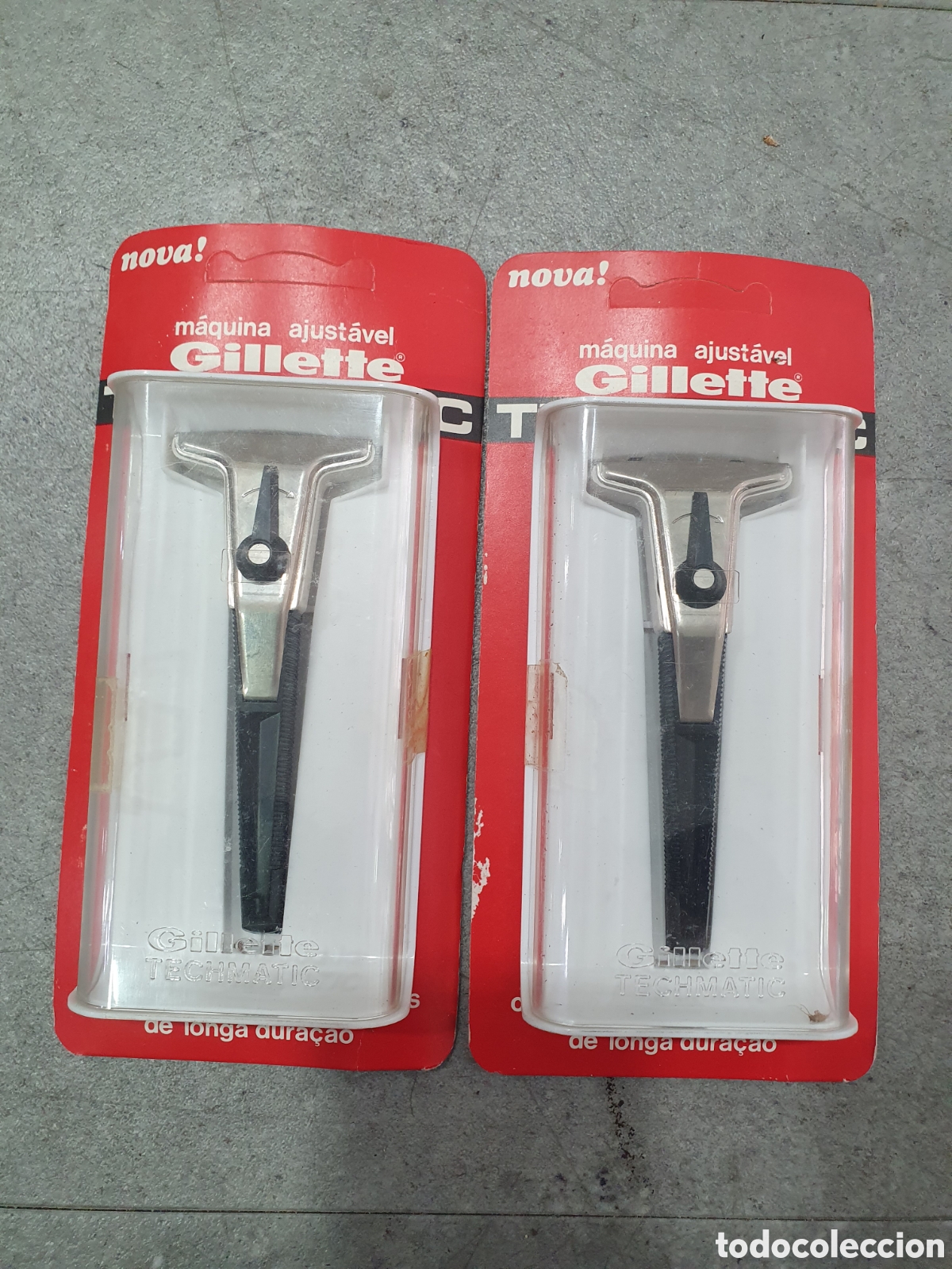 Antig&uuml;edades: Pareja de maquinillas Gillette Techmatic. (L71)