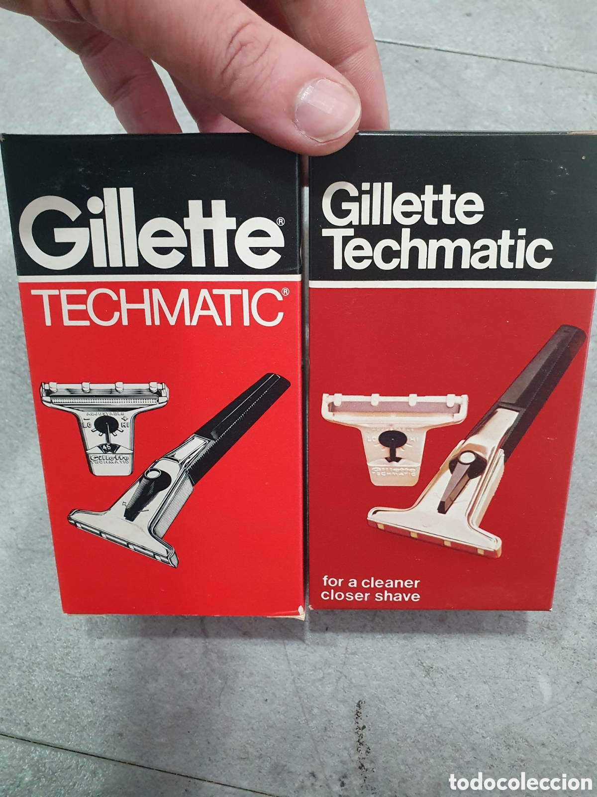 Antig&uuml;edades: Pareja de maquinillas Gillette Techmatic. (L71)