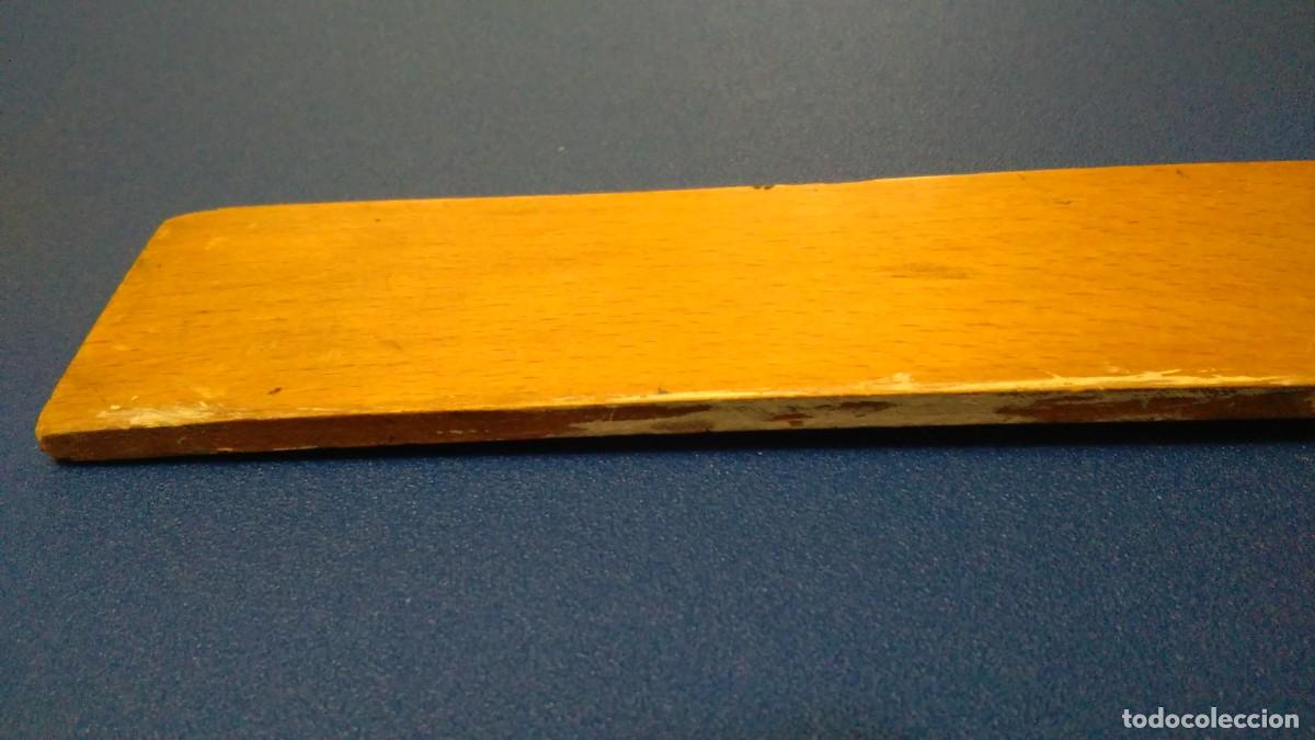 Antig&uuml;edades: REGLA DE MADERA DE 30 CM DE LOS A&Ntilde;OS 40 - Foto 9