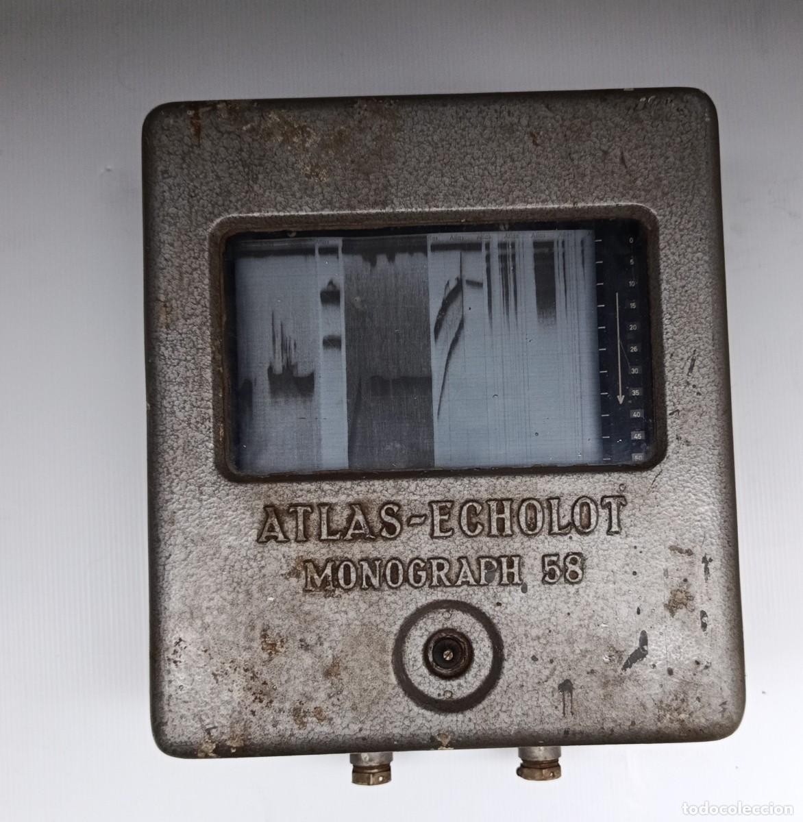 Antig&uuml;edades: Atlas-Echolot Monograph 58 &ndash; Ecosonda marina profesional vintage alemana &ndash; Atlas-Werke Bremen