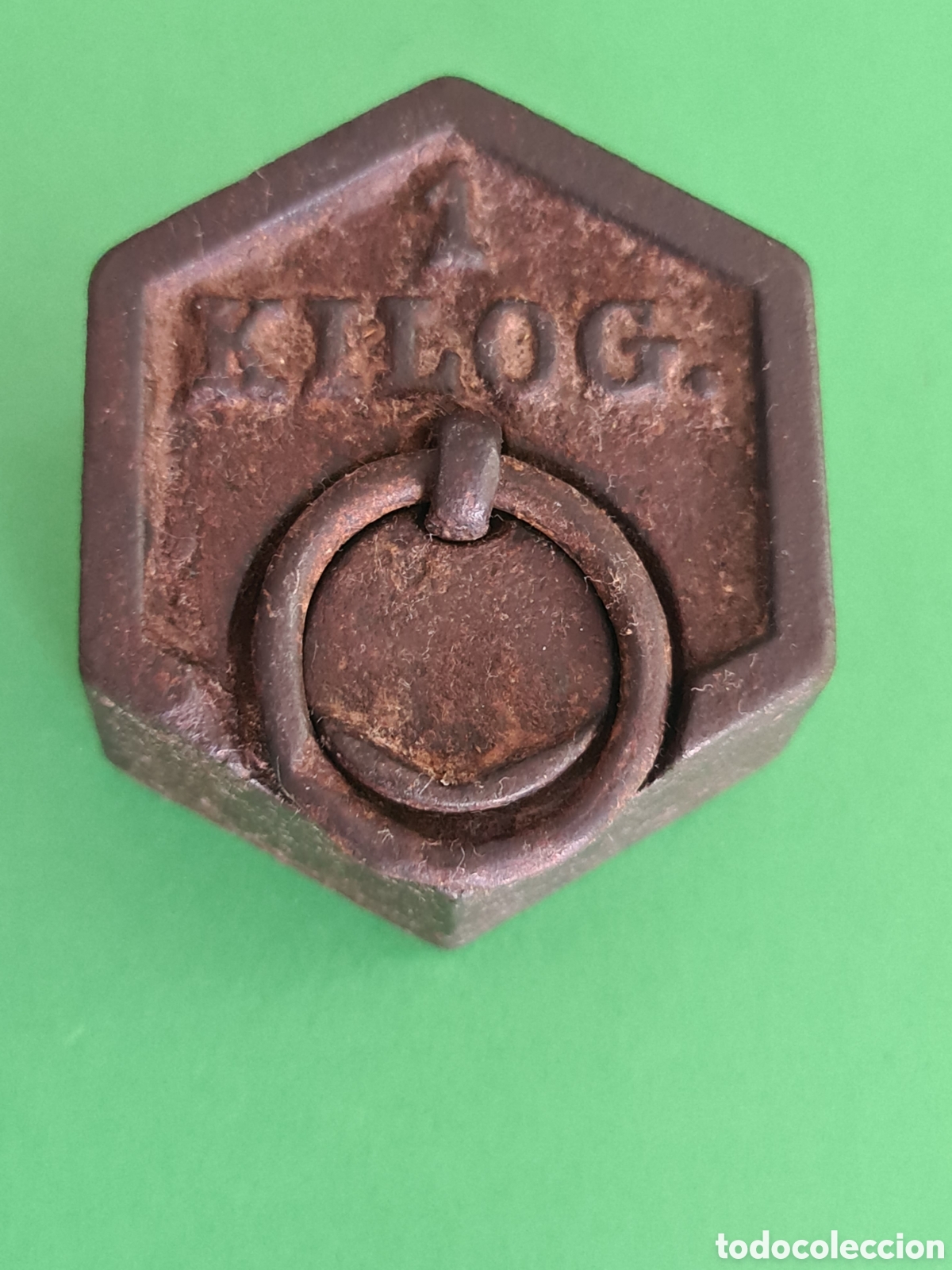 Antig&uuml;edades: Pesa Antigua 1kg. Hierro Fundido