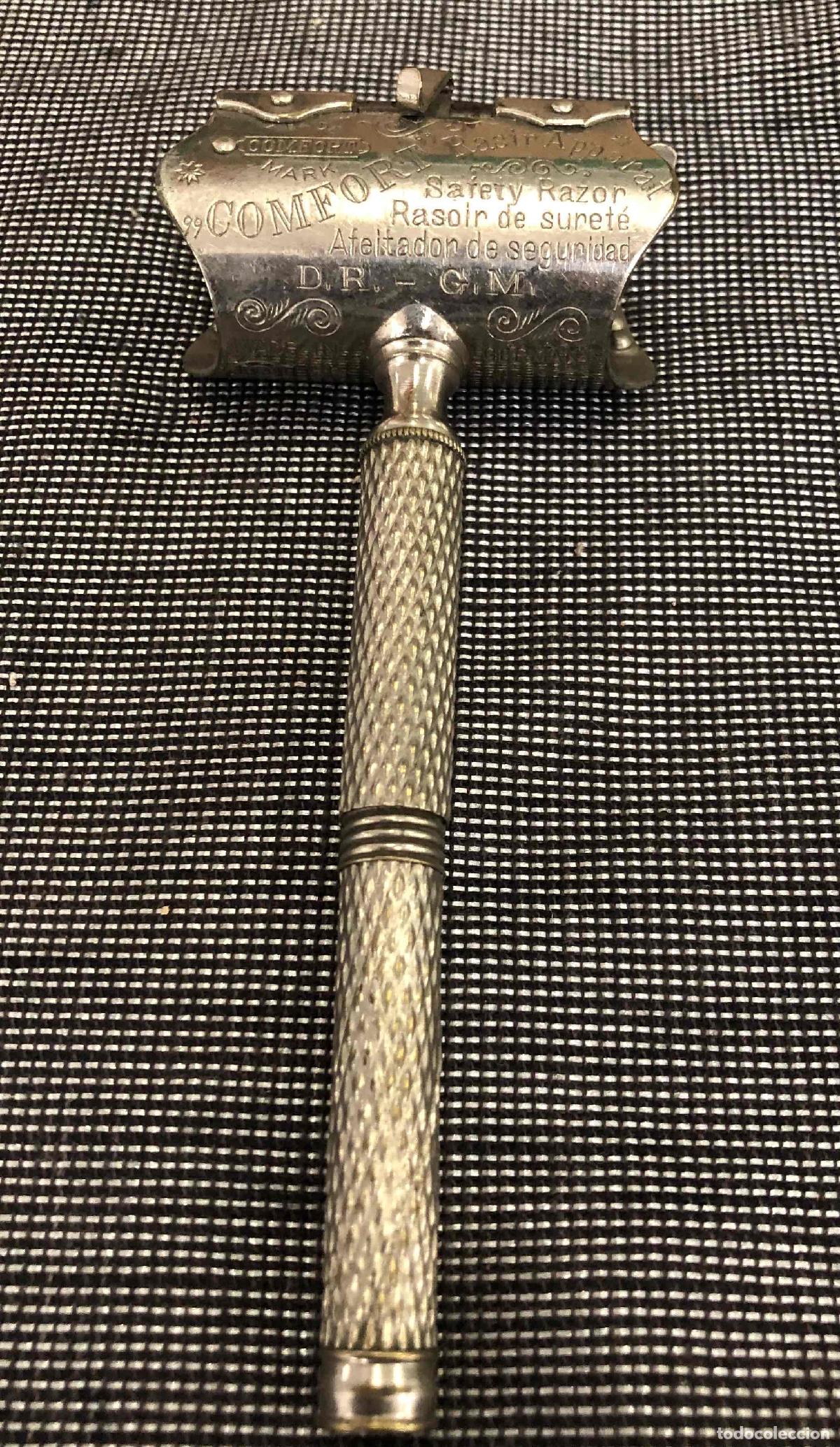Antig&uuml;edades: MAQUINILLA AFEITAR COMFORT SAFETY RAZOR D.R.-G.M. MADE IN GERMANY, C.1900