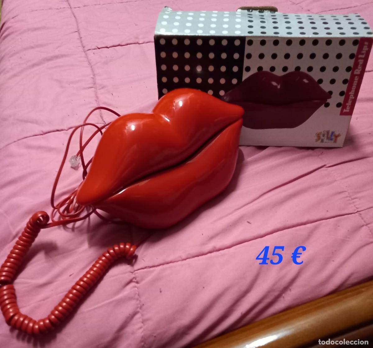 Tel&eacute;fonos: TELEFONO FIJO PARA EL HOGAR DE SOBRMESA DE LABIOS Y BOCA ROJA. ATRACTIVO Y FUNCIONA.NUEVO CON CAJA.