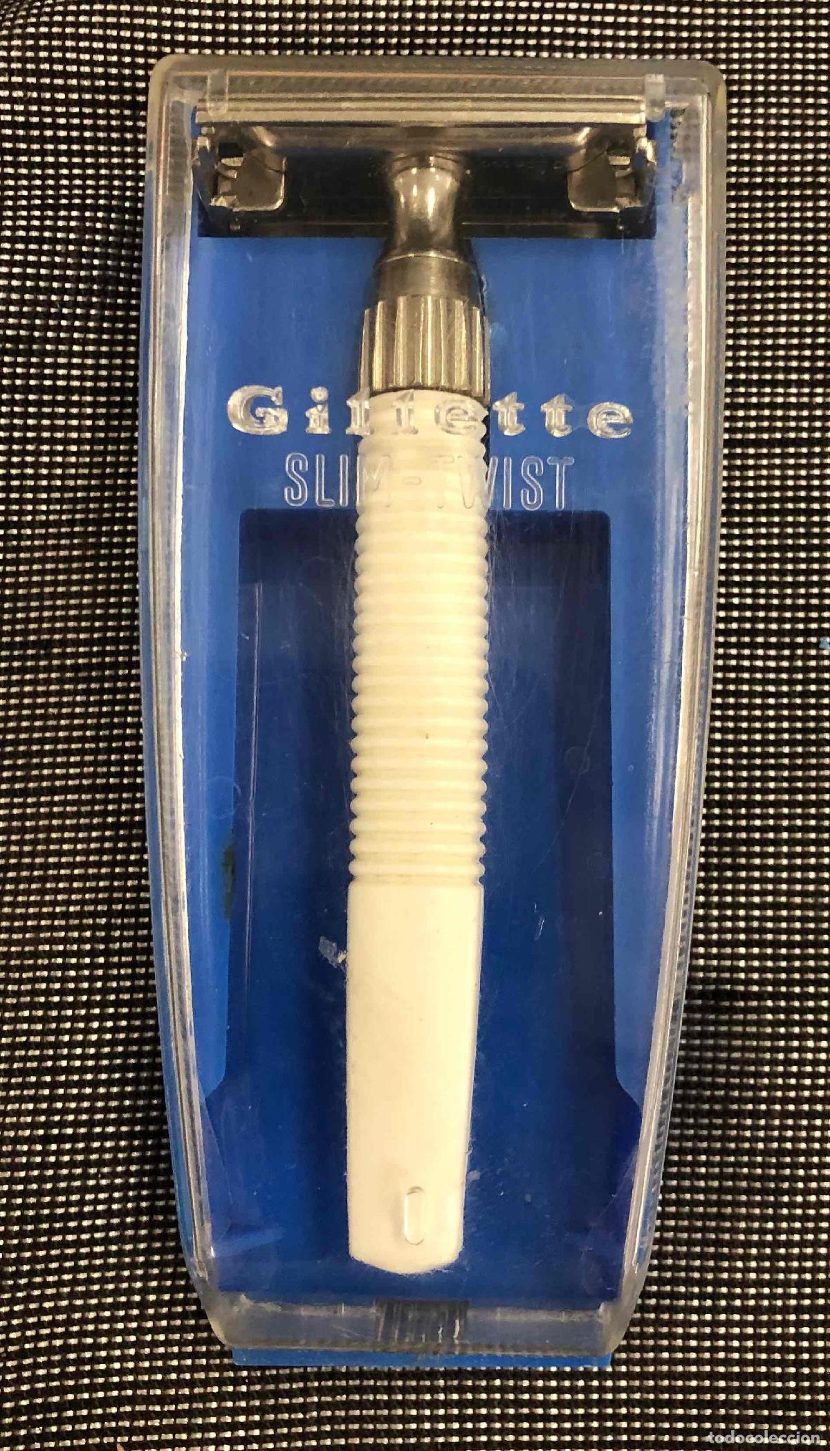 Antig&uuml;edades: MAQUINA AFEITAR GILLETTE SLIM-TWIST. EN CAJA ORIGINAL