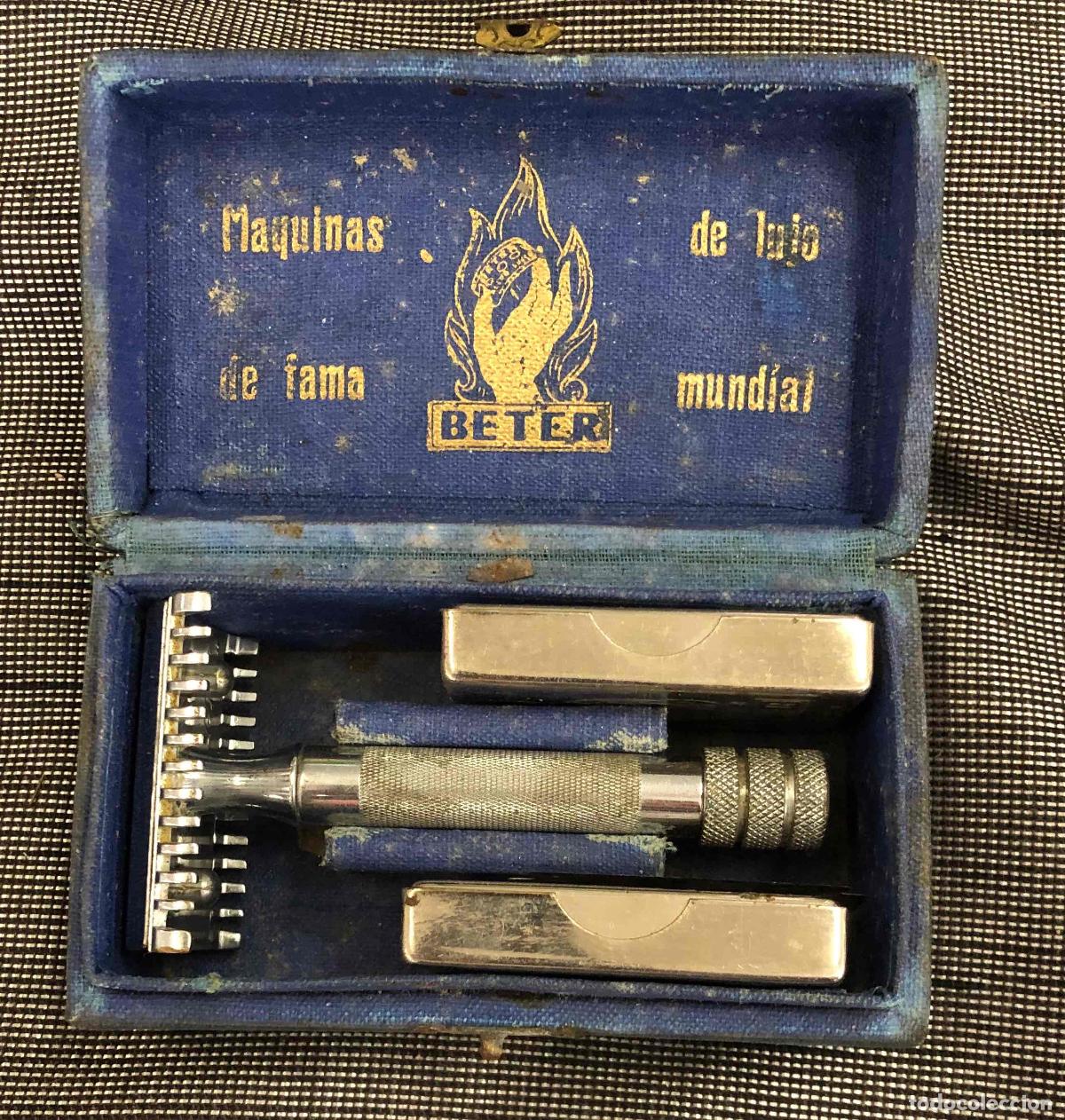 Antig&uuml;edades: MAQUINILLA AFEITAR BETER MAQUINAS DE LUJO DE FAMA MUNDIAL. CON PORTACUCHILLAS Y CUCHILLAS