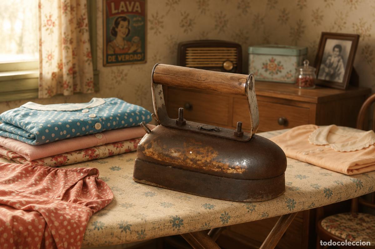 Antig&uuml;edades: Plancha el&eacute;ctrica estilo vintage