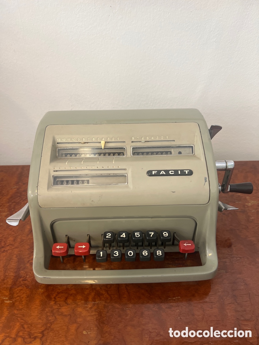 Antiquit&eacute;s: Calculadora mec&aacute;nica de escritorio antigua Facit modelo C1-13.