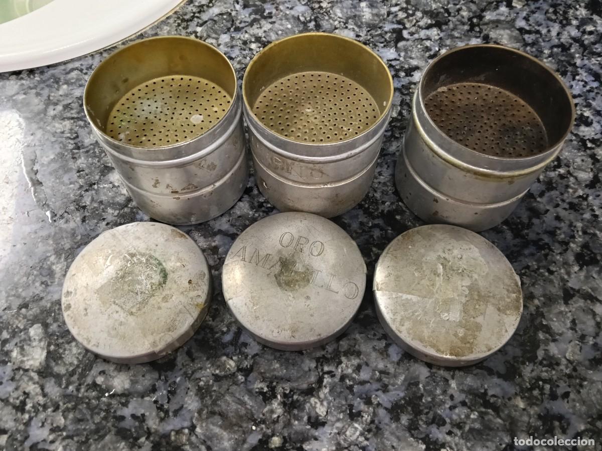 Antig&uuml;edades: Lote de 3 Tamices Antiguos de Joyer&iacute;a en Aluminio - Cribas Calibradas de Taller