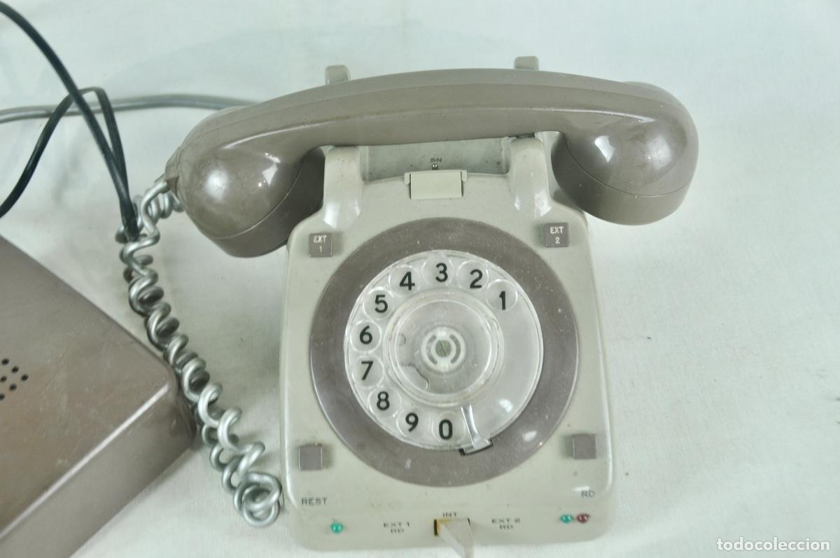 Tel&eacute;fonos: Tel&eacute;fono marr&oacute;n y gris altavoz exterior - Foto 6
