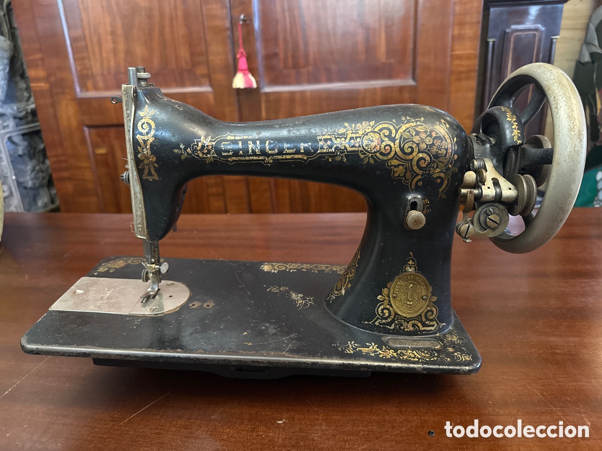 Antig&uuml;edades: CABEZA DE MAQUINA DE COSER MARCA SINGER ANTIGUA
