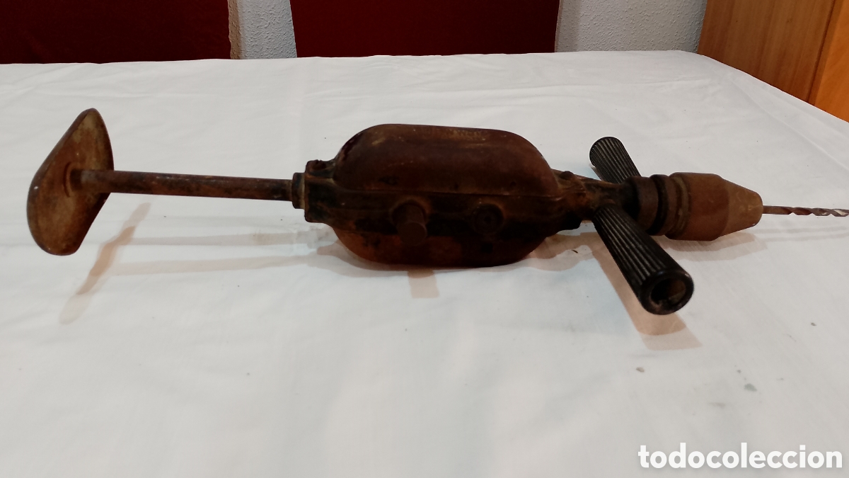 Antig&uuml;edades: Antiguo taladro manual de colecci&oacute;n (funciona) - Foto 4