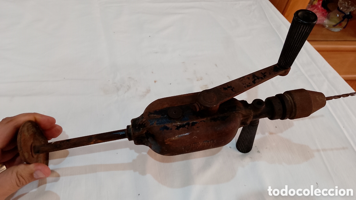 Antig&uuml;edades: Antiguo taladro manual de colecci&oacute;n (funciona) - Foto 5