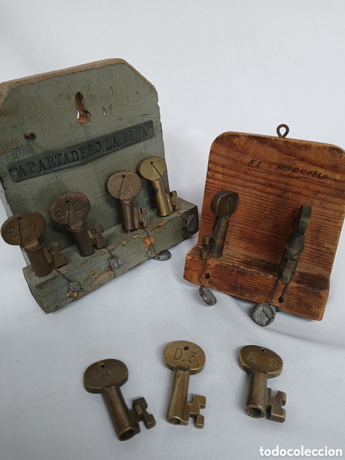 Antig&uuml;edades: COLECCION DE ANTIGUAS LLAVES DE CERRADURAS FERROVIARIAS