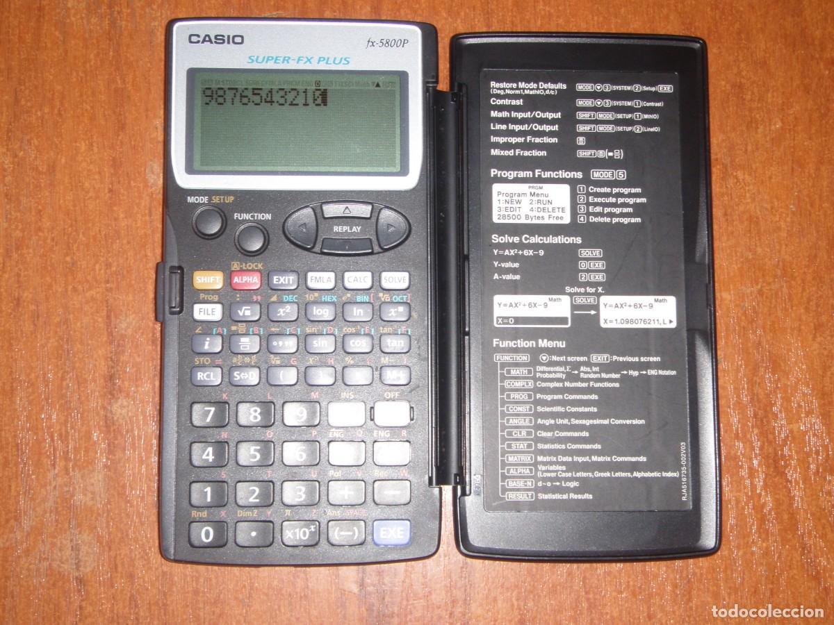 Antig&uuml;edades: CALCULAODRA CASIO FX5800P FX-5800P COMO NUEVA - Foto 1