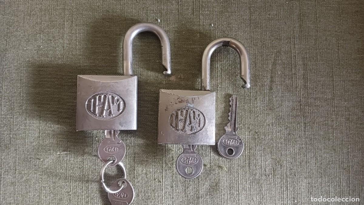 Antig&uuml;edades: Lote 2 Candados IFAM con sus llaves