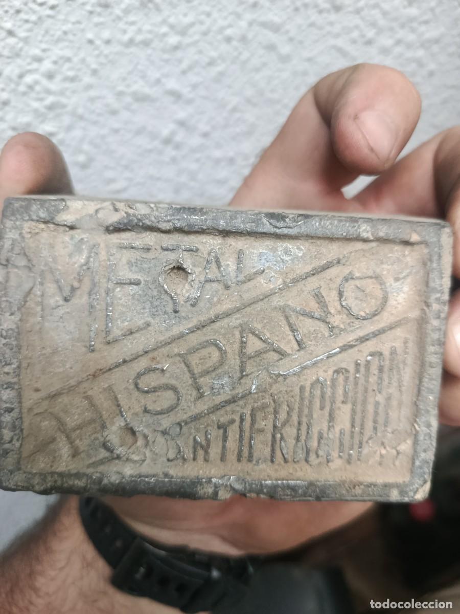 Antig&uuml;edades: Sello industrial Metal Hispano antifricci&oacute;n.Principios siglo XX