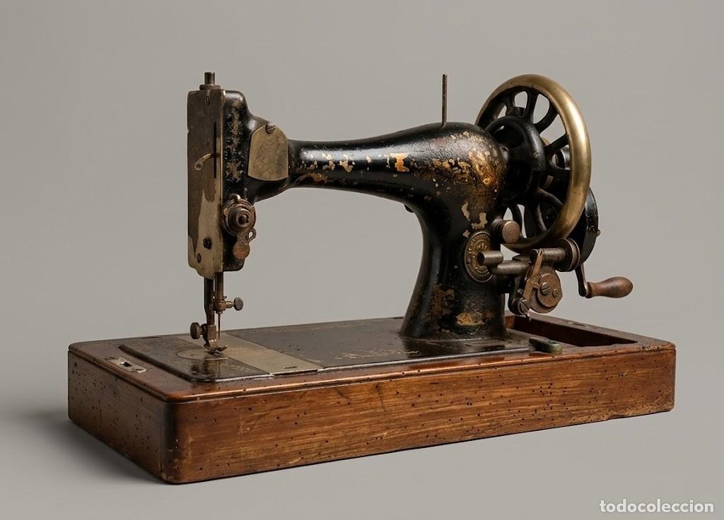 Antig&uuml;edades: M&aacute;quina de coser Singer siglo XX hierro fundido