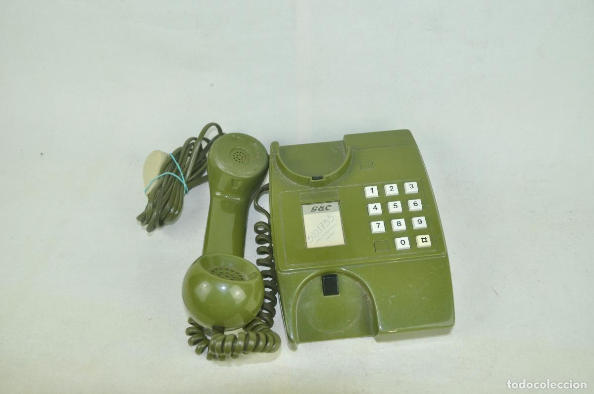 Tel&eacute;fonos: Tel&eacute;fono verde con teclas en blanco - Foto 4