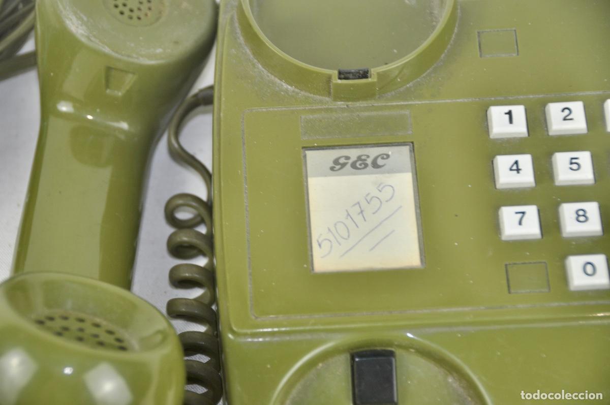 Tel&eacute;fonos: Tel&eacute;fono verde con teclas en blanco - Foto 5