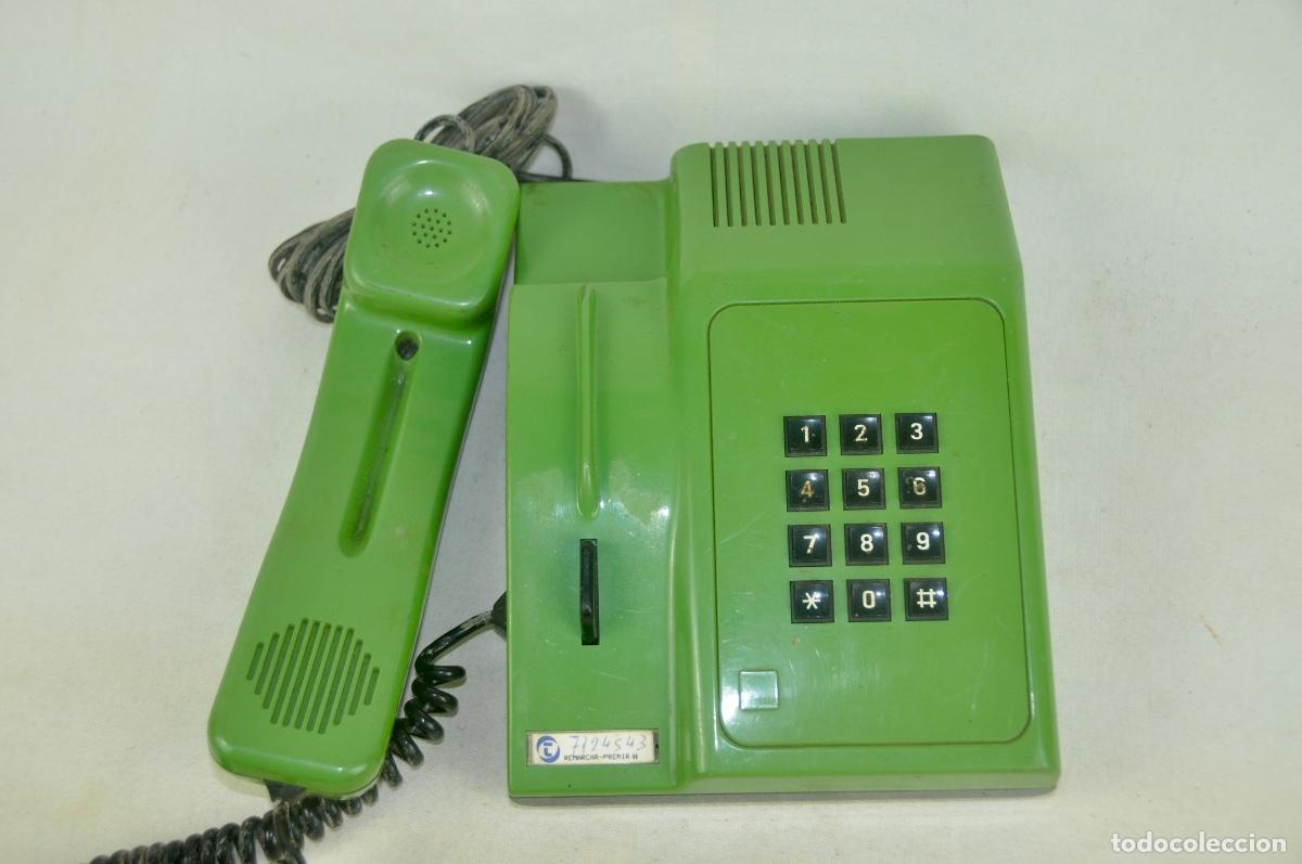 Tel&eacute;fonos: Tel&eacute;fono verde claro con teclas - Foto 4