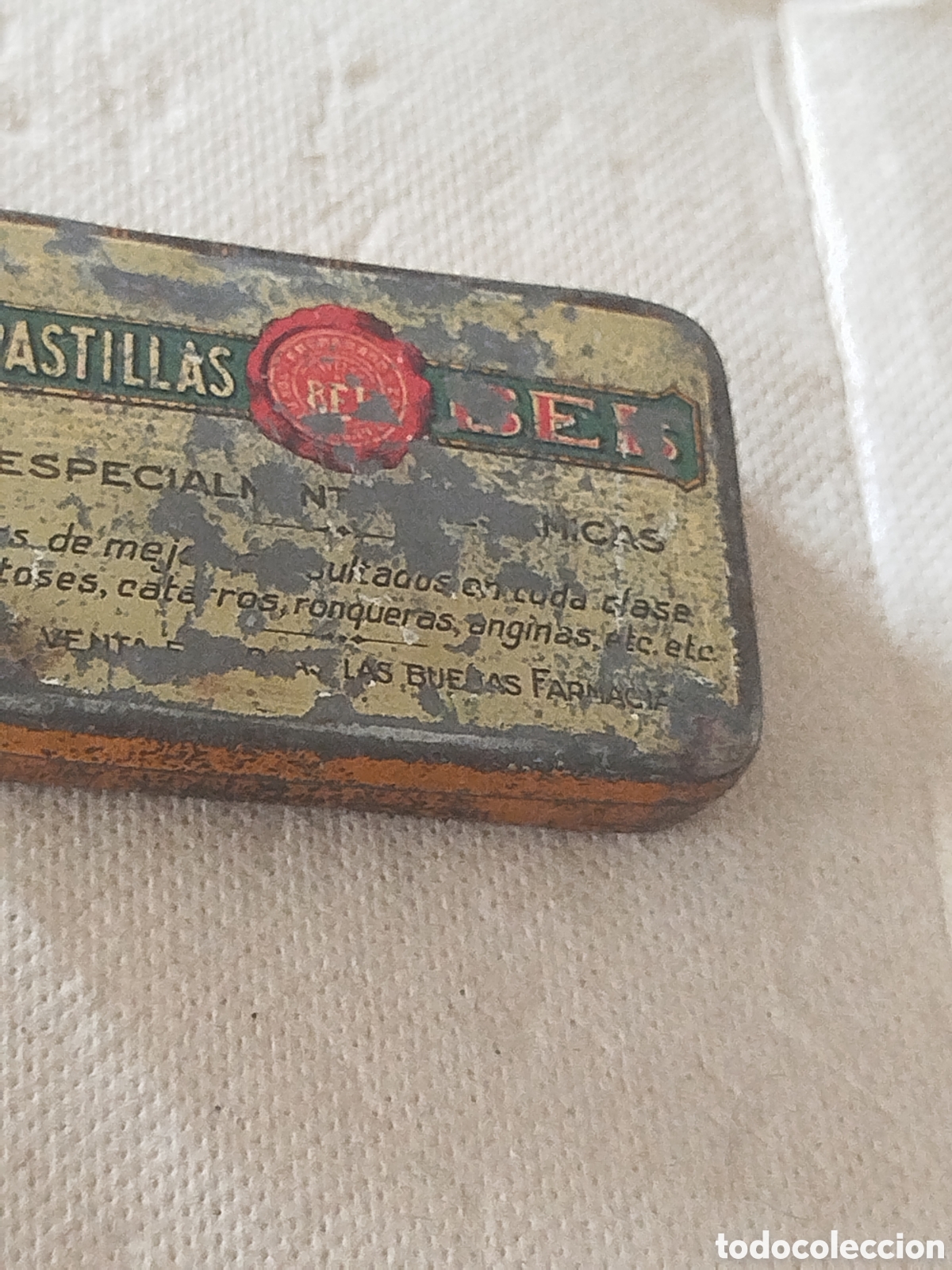 Antig&uuml;edades: Caja de lata de Pastillas GEB - Foto 3