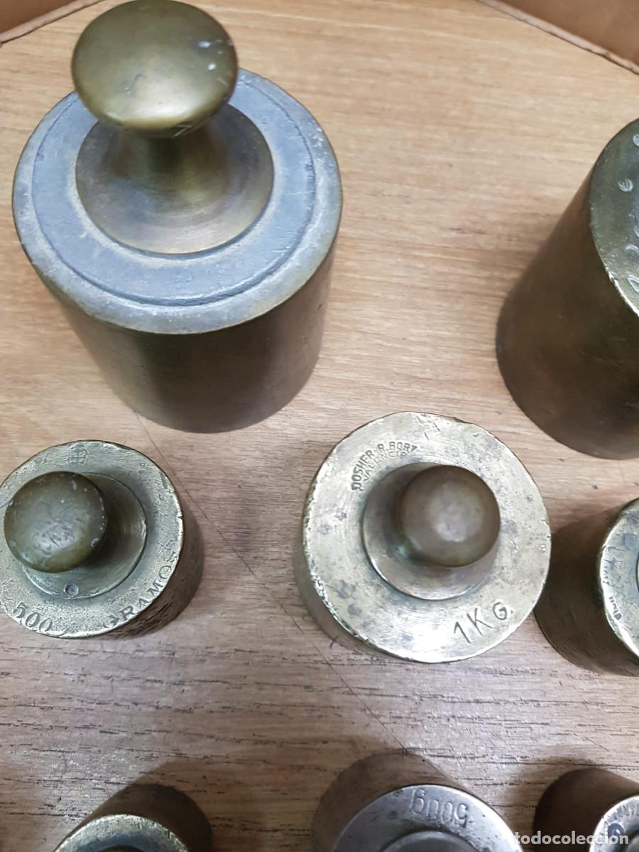 Antig&uuml;edades: LOTE DE 12 PESAS-BRONCE - Foto 4