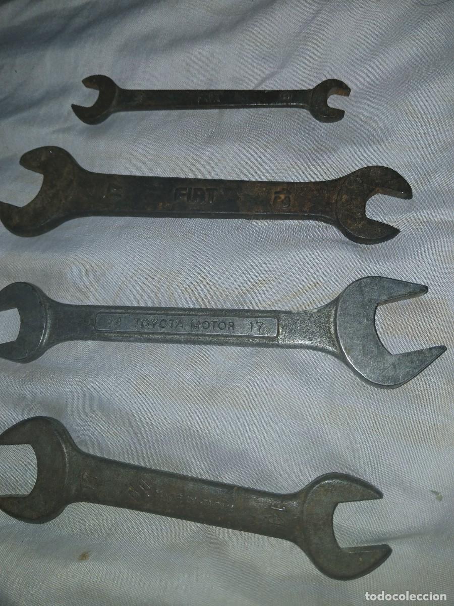 Antig&uuml;edades: Antigua herramienta llave fijas marca de coche Fiat(num 8,10,13 y 17)suzuki (14 y 17) y Toyota (14