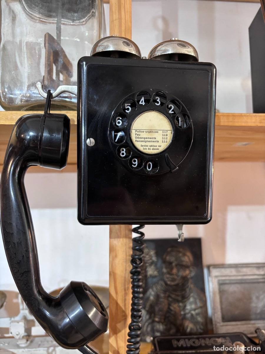 Tel&eacute;fonos: Tel&eacute;fono suizo Weiman. Baquelita. - Foto 8