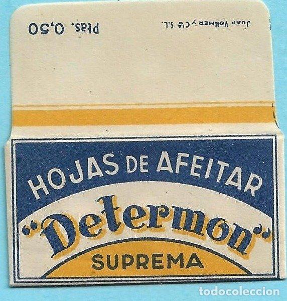 Oggetti Antichi: HOJA DE AFEITAR DETERMON SUPREMA. PTAS. 0,50. SIN USAR. FABRICANTE JUAN VOLLMER, S. L.