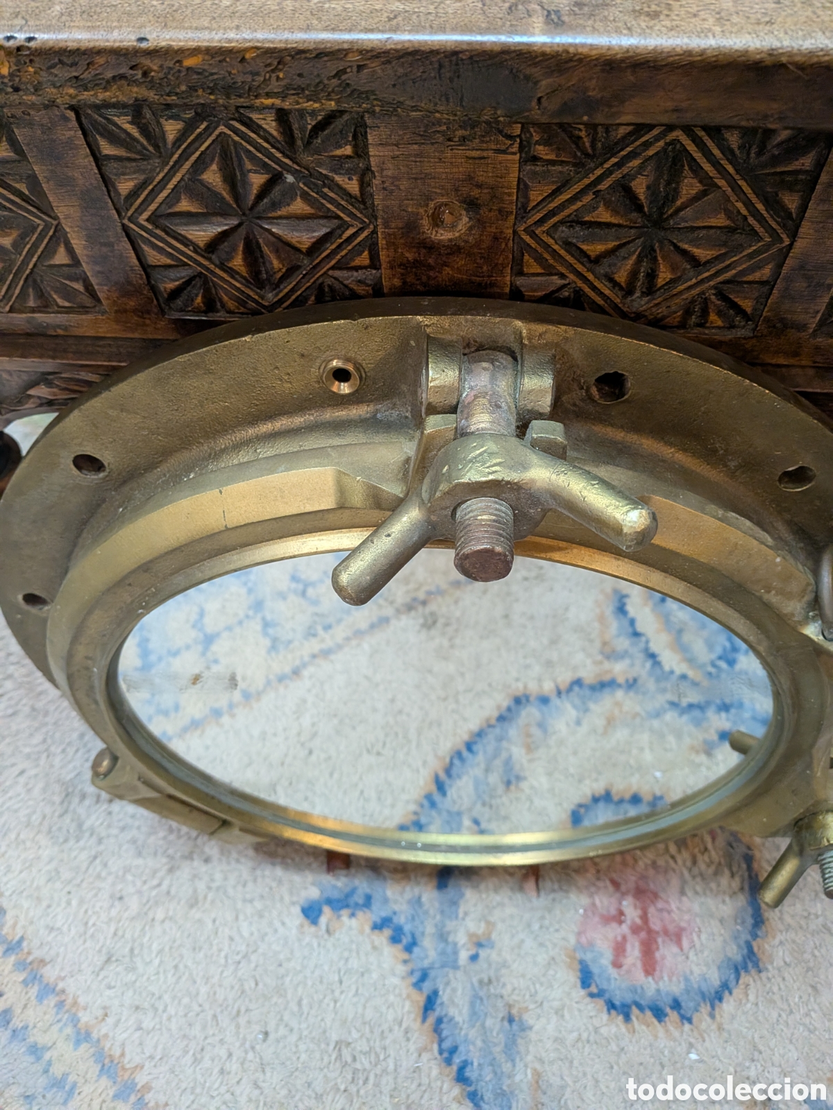 Antig&uuml;edades: Gran ventana de barco, Ojo de buey. Bronce macizo. REF-7627 - Foto 3