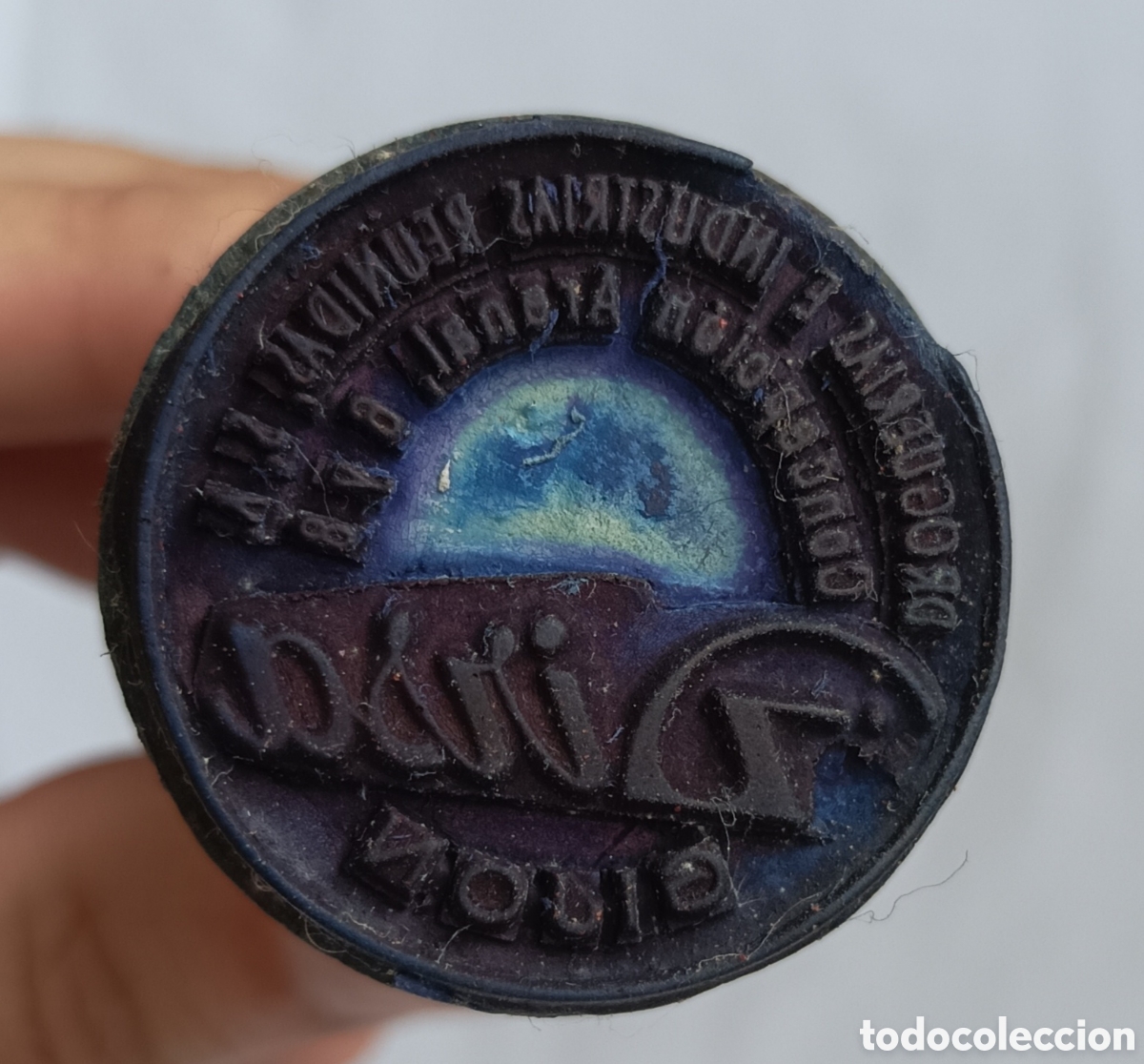 Antig&uuml;edades: GIJON. ASTURIAS.Antiguo TAMPON DIRSA. DROGUERIA E INDISTRIAS REUNIDAS.