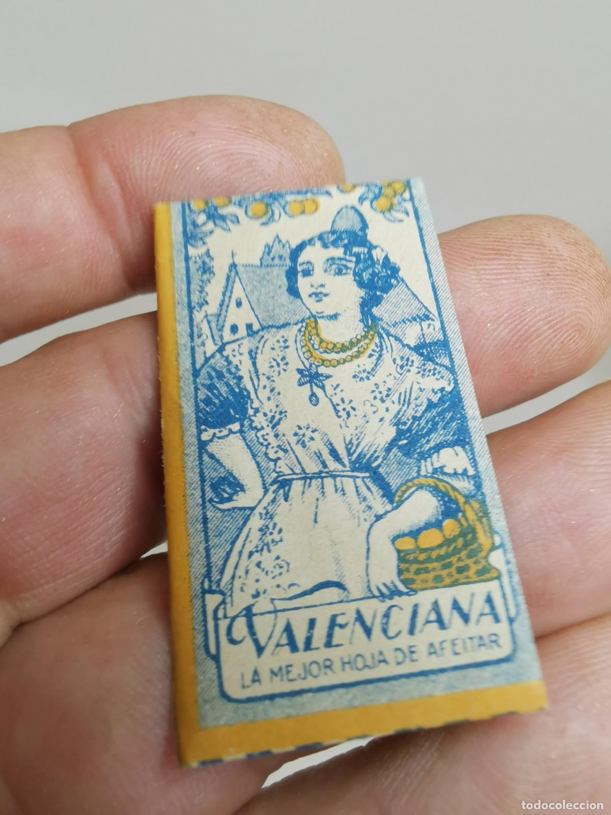 Antig&uuml;edades: HOJA DE AFEITAR SIN USO -LA VALENCIANA LA MEJOR HOJA DE AFEITAR-FABRICACION ESPA&Ntilde;OLA