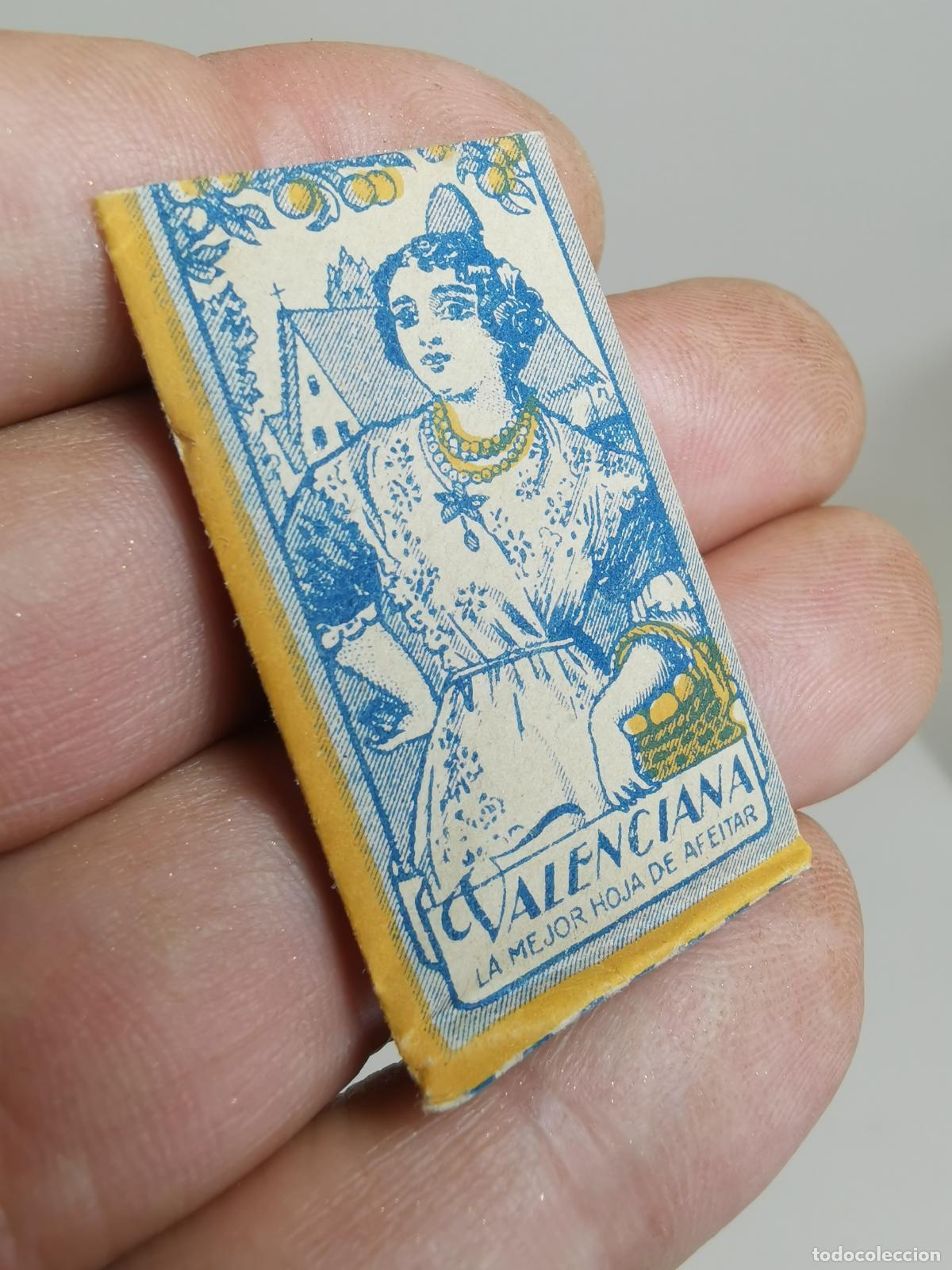 Antig&uuml;edades: HOJA DE AFEITAR SIN USO -LA VALENCIANA LA MEJOR HOJA DE AFEITAR-FABRICACION ESPA&Ntilde;OLA