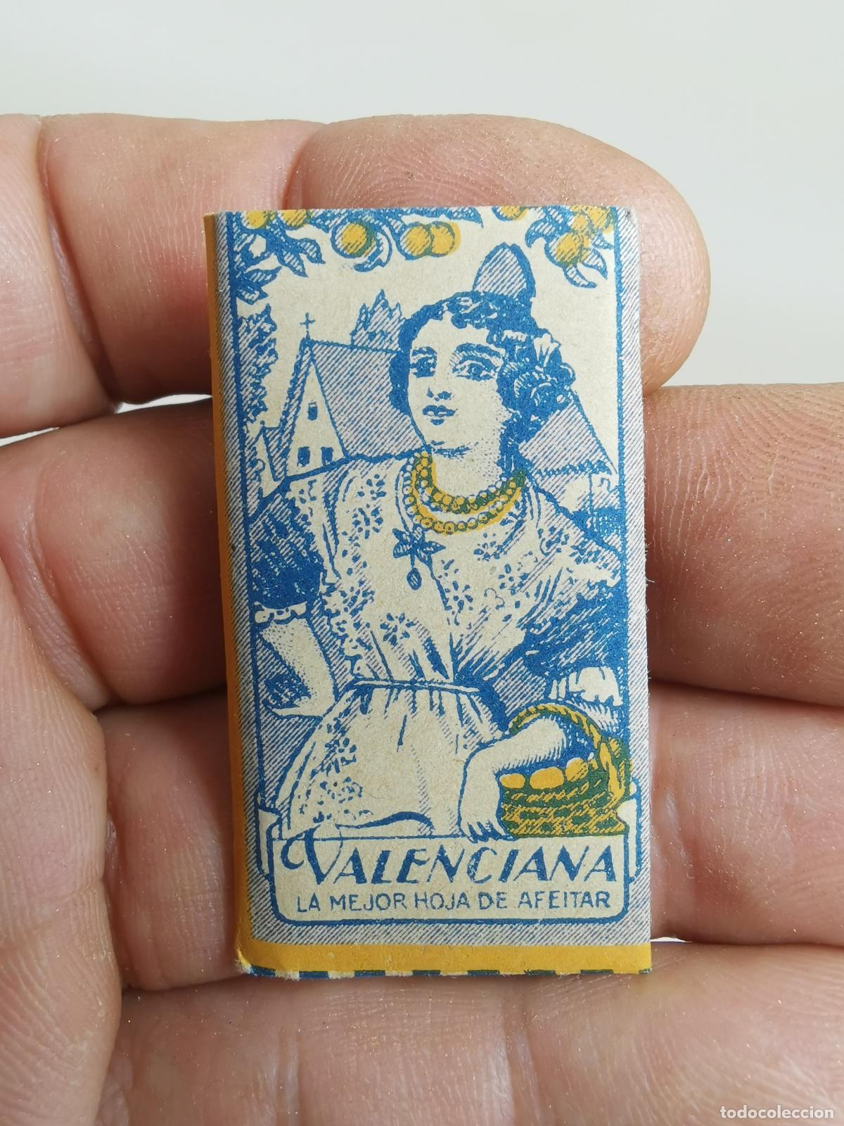 Antig&uuml;edades: HOJA DE AFEITAR SIN USO -LA VALENCIANA LA MEJOR HOJA DE AFEITAR-FABRICACION ESPA&Ntilde;OLA