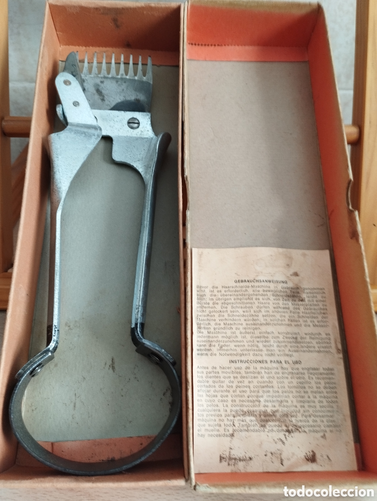 Antig&uuml;edades: ANTIGUA ESQUILADORA MANUAL NUEVA EN SU CAJA