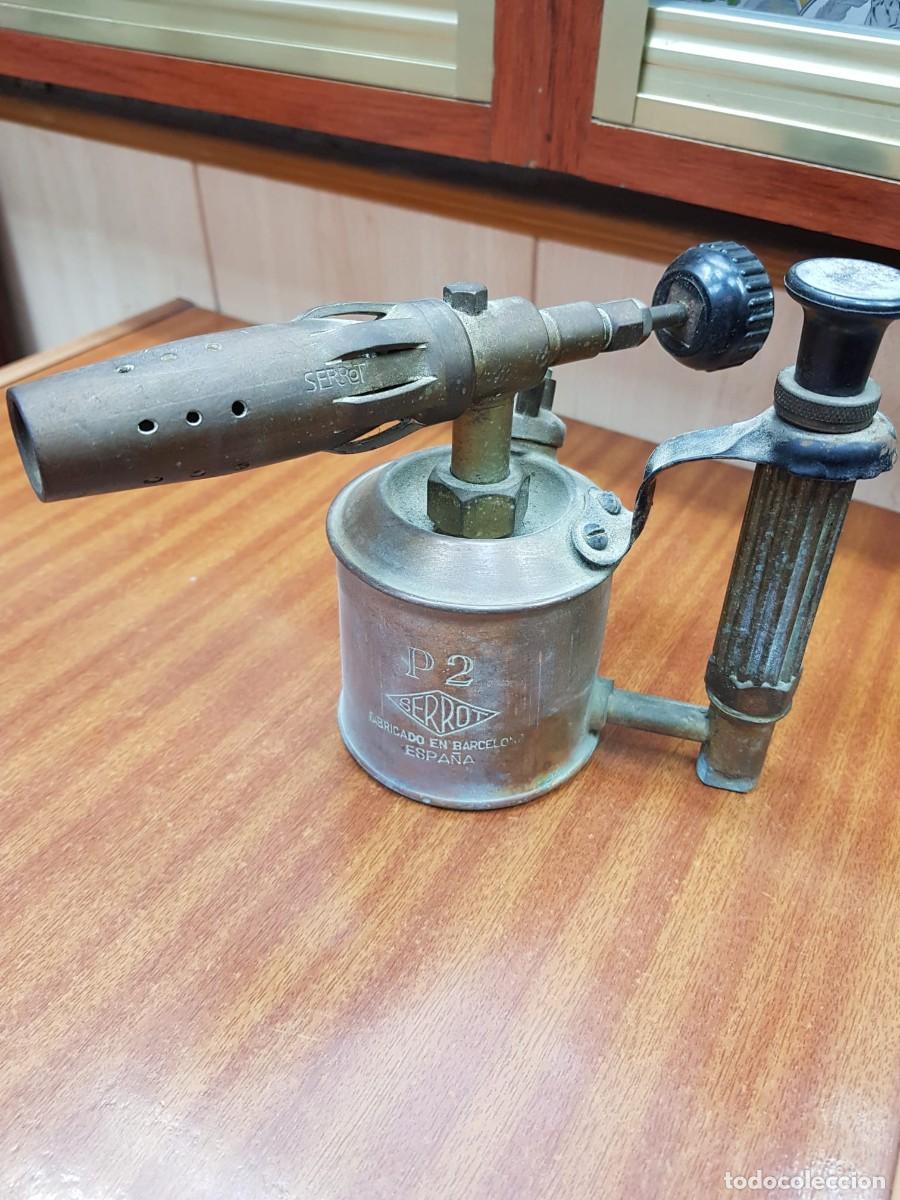 Antig&uuml;edades: ANTIGUO SOPLETE/SOLDADOR SERROT P2-COMPLETO
