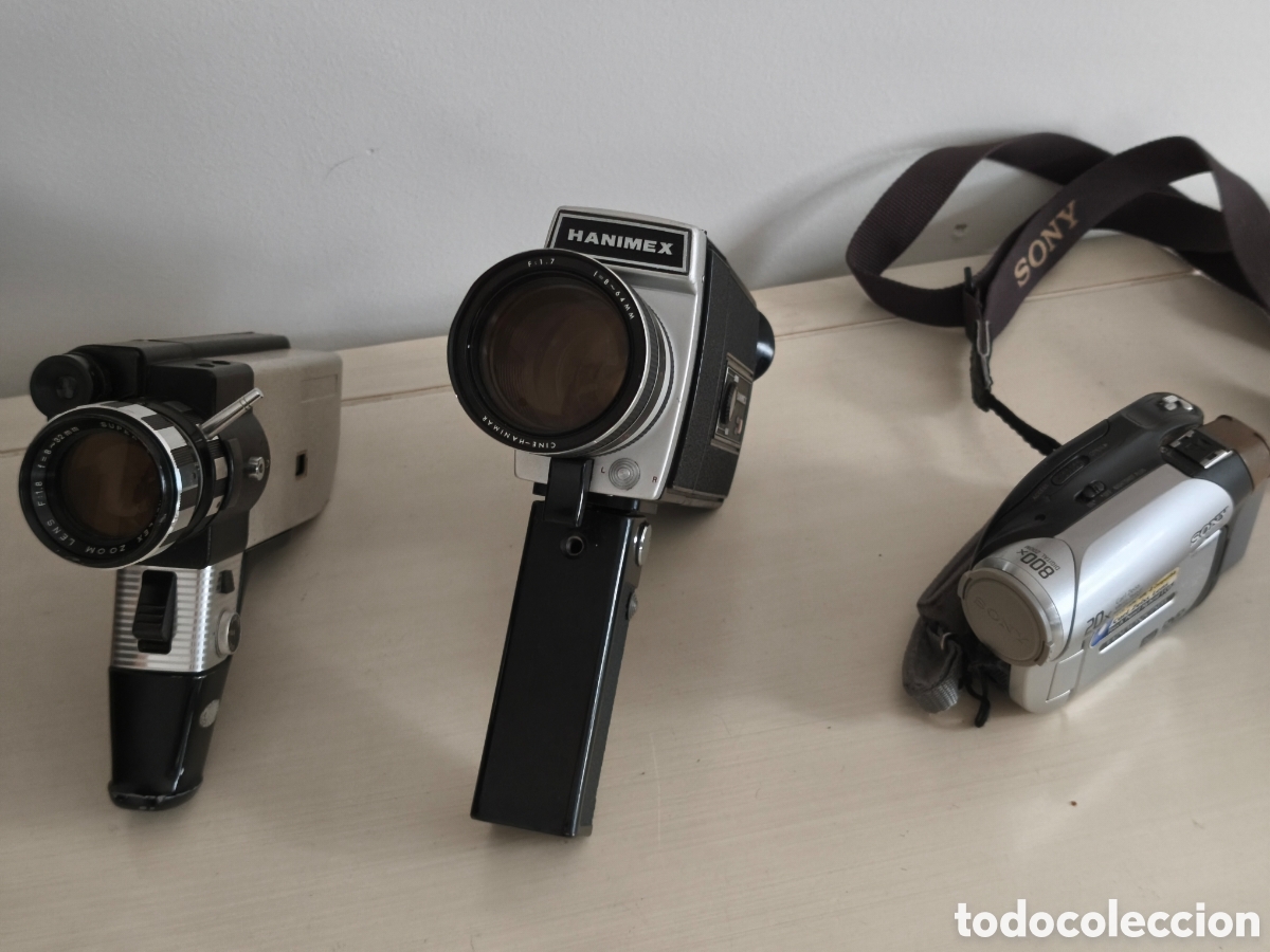 Antig&uuml;edades: Lote de 3 c&aacute;maras de cine y video