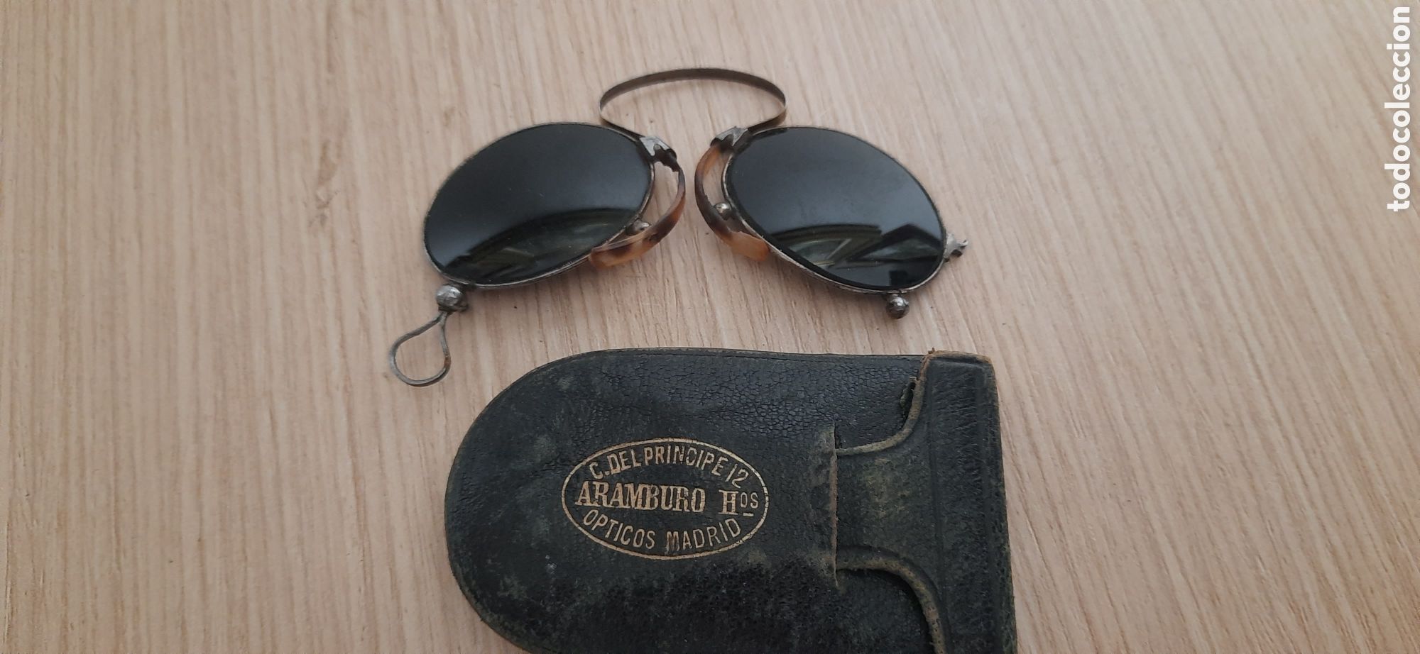 Antig&uuml;edades: Antigua gafas de sol plegables a&ntilde;os 30-40