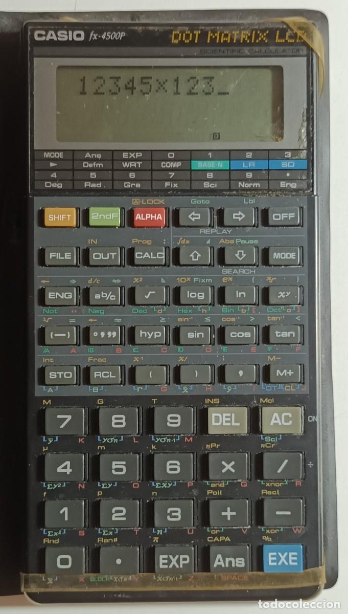 Antig&uuml;edades: CALCULADORA CIENTIFICA CASIO FX-4500P - DOT MATRIX LCD ** FUNCIONA - Foto 1