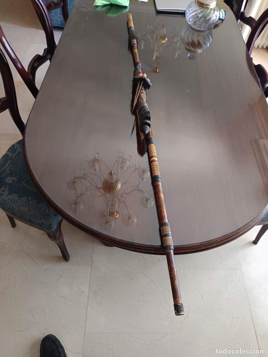 Antig&uuml;edades: Cerbatana amerindia con dardos originales - Foto 2