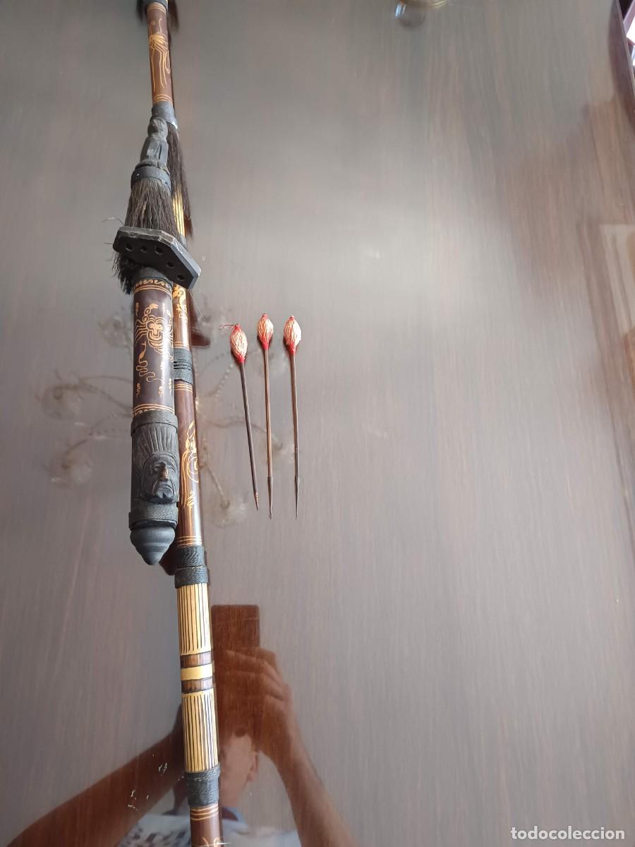 Antig&uuml;edades: Cerbatana amerindia con dardos originales - Foto 4
