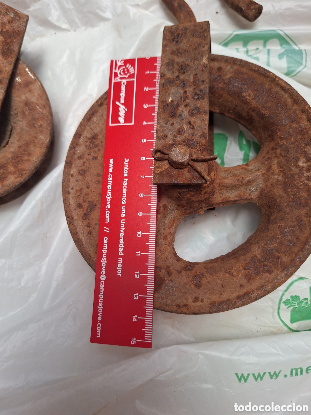 Antig&uuml;edades: Lote de poleas hierro forjado. - Foto 3