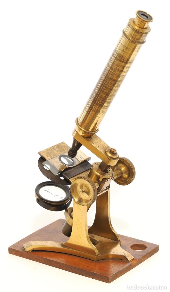 Antig&uuml;edades: Microscopio antiguo ingl&eacute;s (c.1860) - Foto 8