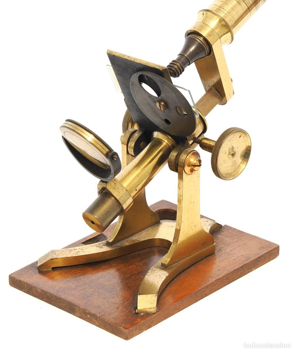 Antig&uuml;edades: Microscopio antiguo ingl&eacute;s (c.1860) - Foto 11