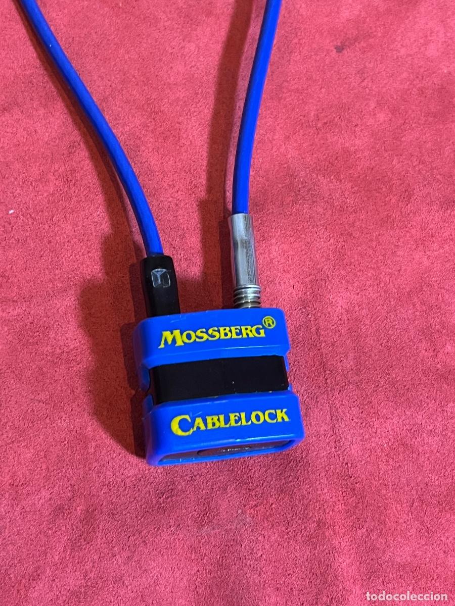 Antig&uuml;edades: Candado seguridad Mossberg Cable Lock original vintage bloqueo escopeta rifle gun lock sin llave