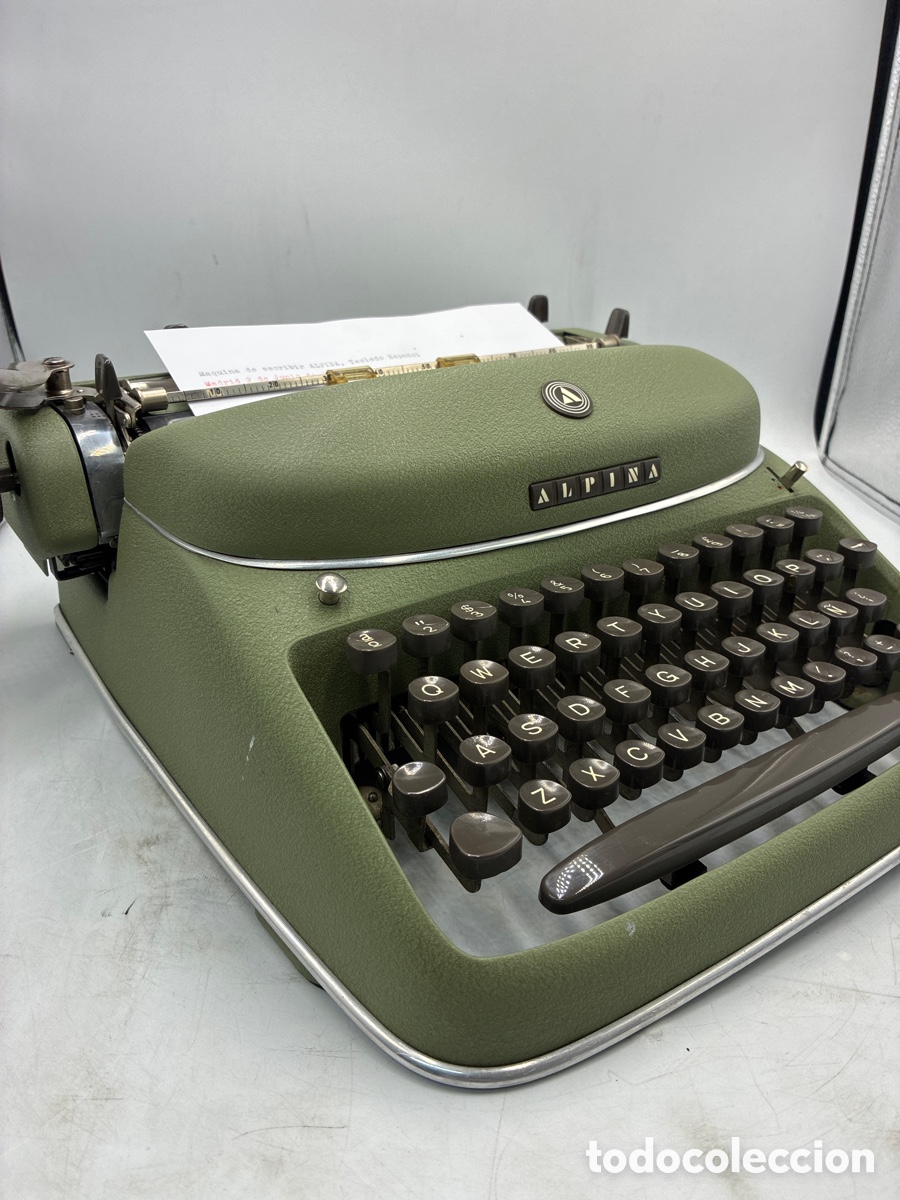 Antig&uuml;edades: M&aacute;quina de escribir Alpina. - Foto 5