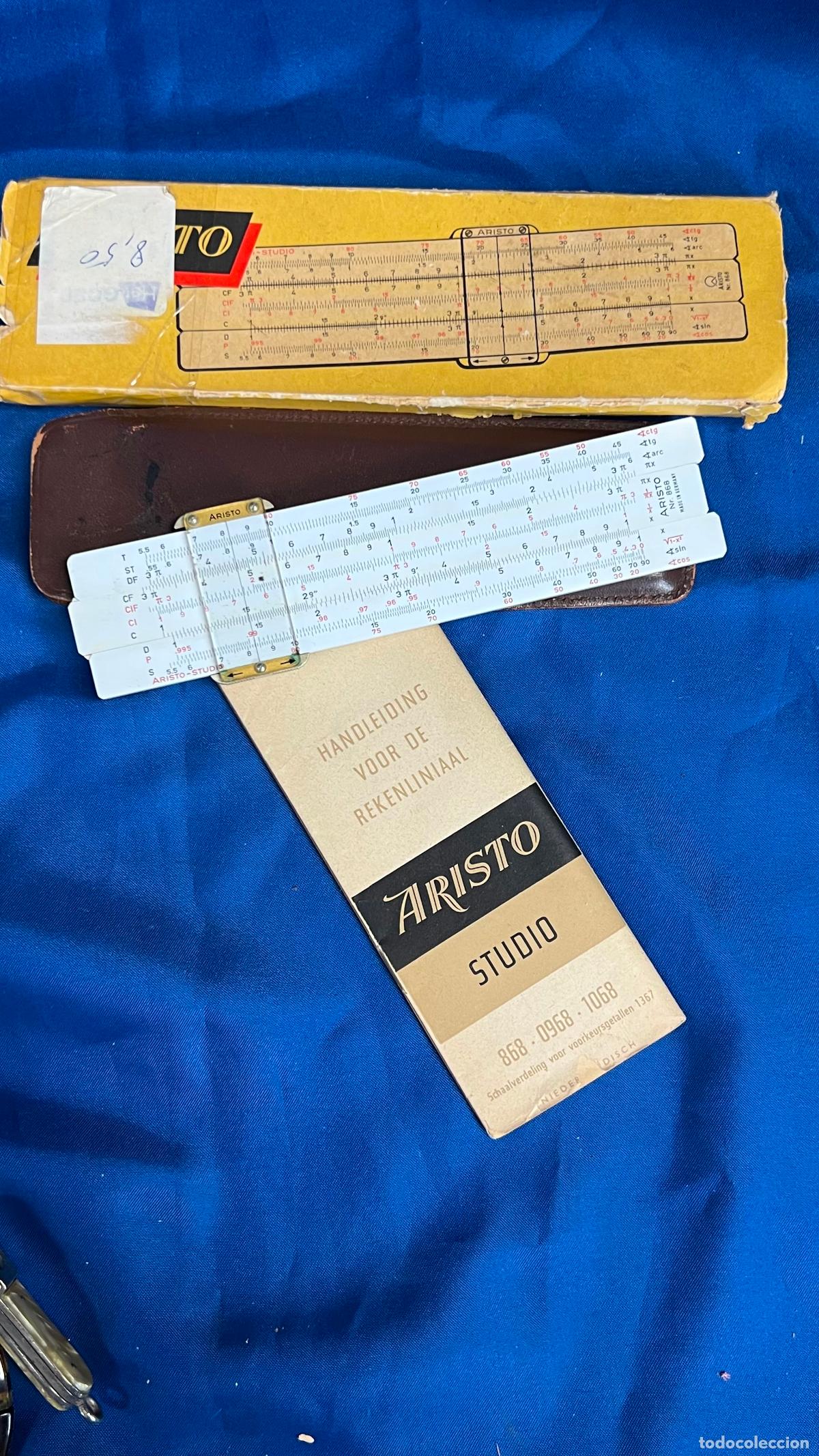 Antig&uuml;edades: RECONOCIDA REGLA DE C&Aacute;LCULO VINTAGE ARISTO STUDIO (N&ordm; 868) - MADE IN GERMANY - COMPLETA CON ESTUCHE,